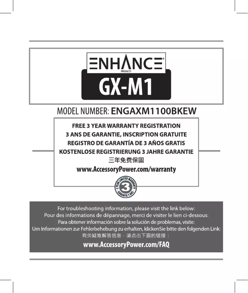 Page 1 de la notice Manuel utilisateur Accessory Power ENGAXM1100BKEW