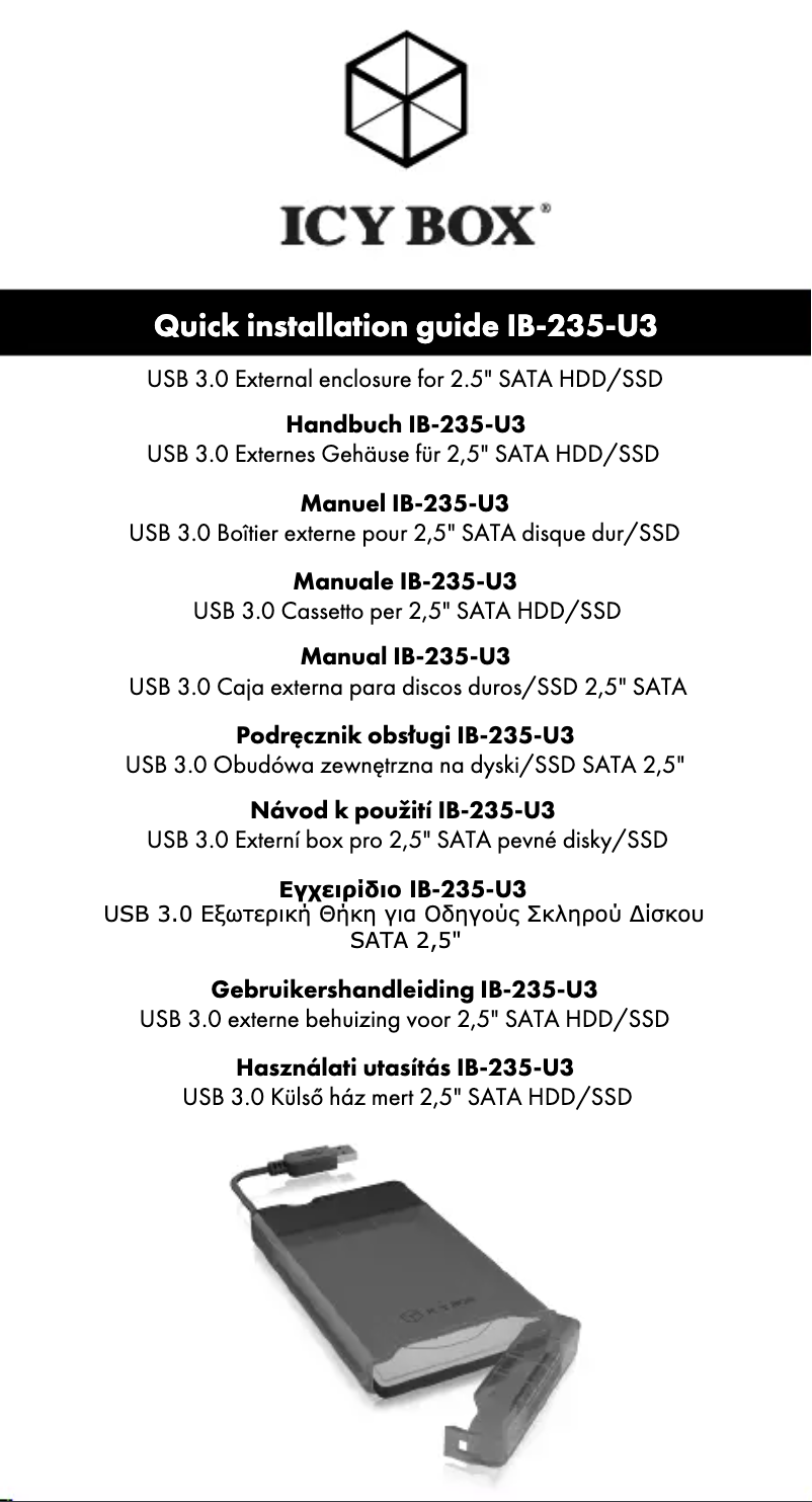 Page n°1 - Manuel utilisateur Icy Box IB-235-U3