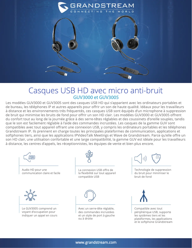 Image de la première page du manuel de l'appareil GUV3005