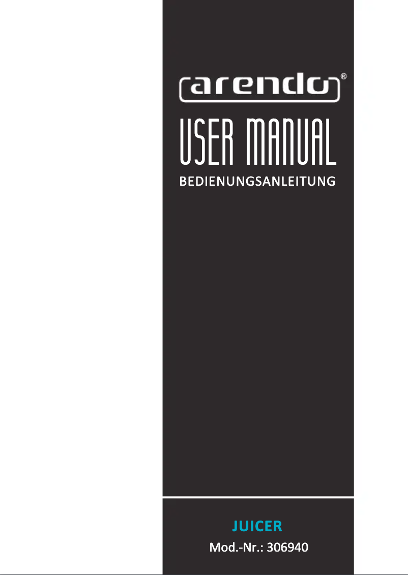 Page n°1 - Manuel utilisateur Arendo 306940