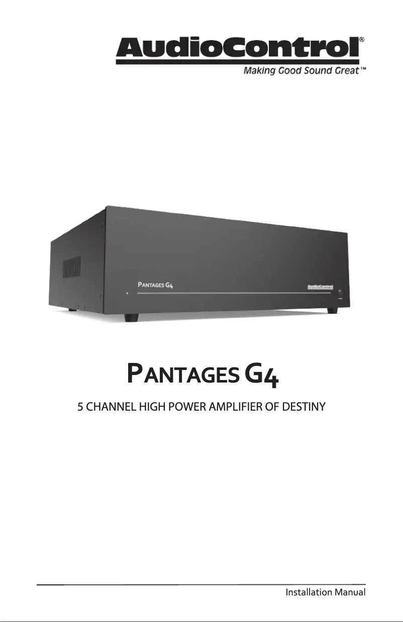 Image de la première page du manuel de l'appareil Pantages G4