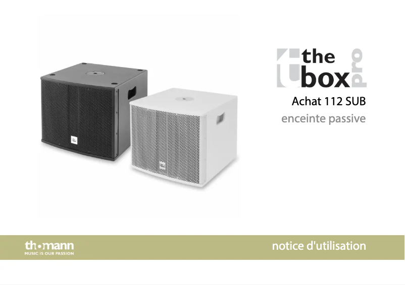 Página 1 del manual Manual de usuario The Box Pro Achat 112 SUB