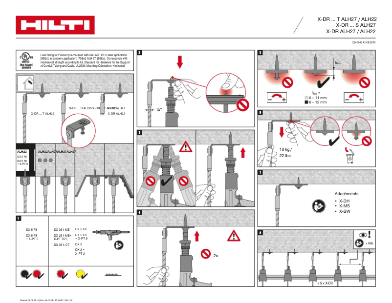 Imagen de la primera página del manual del dispositivo X-DR T ALH