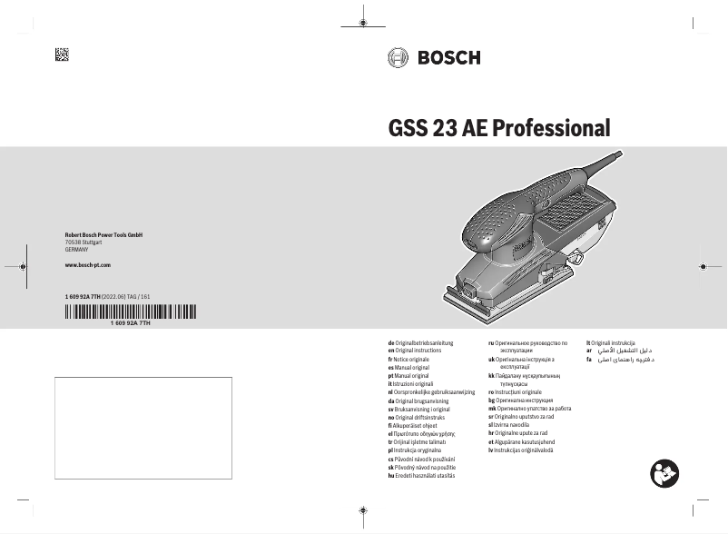 Page n°1 - Manuel utilisateur Bosch GSS 23 AE Professional