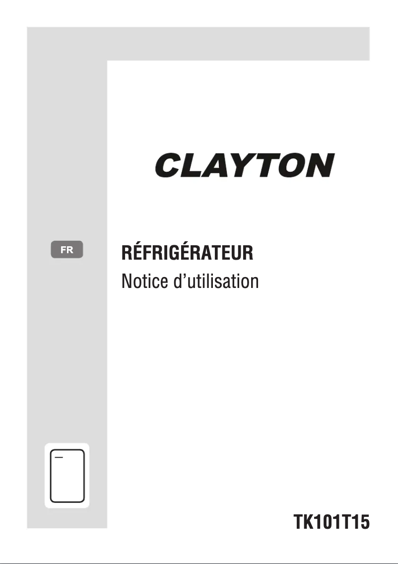 Page 1 de la notice Manuel utilisateur Clayton TK101T15