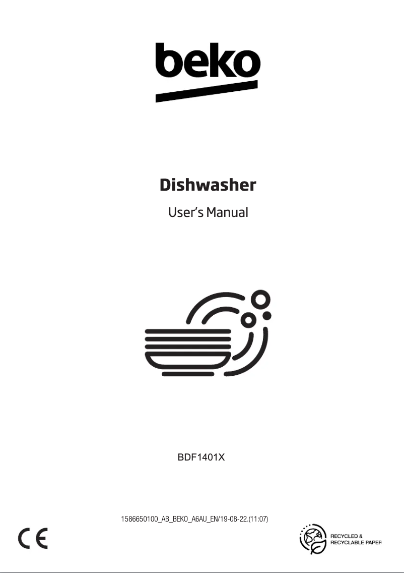 Image de la première page du manuel de l'appareil BDF1401X