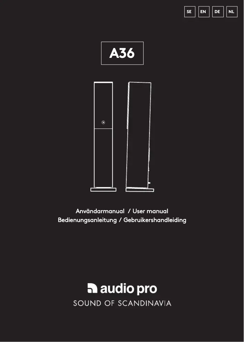Page n°1 - Manuel utilisateur Audio Pro A36