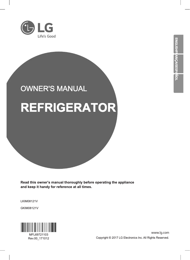 Image de la première page du manuel de l'appareil LKIM08121V
