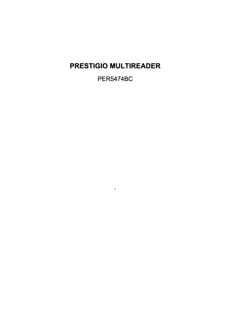 Image de la première page du manuel de l'appareil MultiReader Stream 5574
