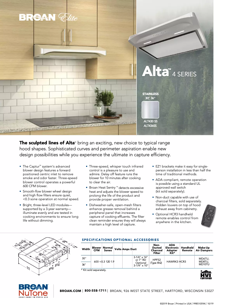 Imagen de la primera página del manual del dispositivo ALT430SS