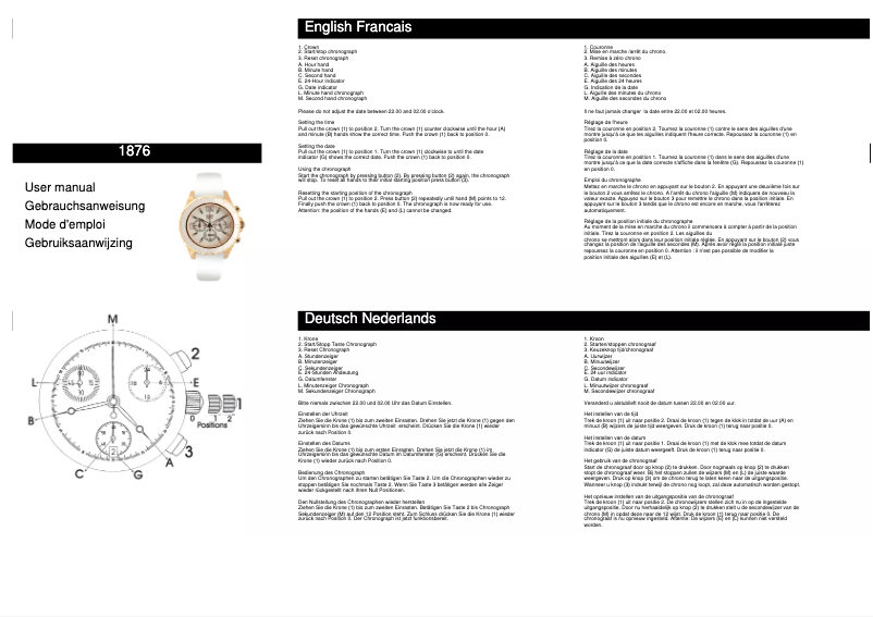 Page n°1 - Manuel utilisateur Davis 1876