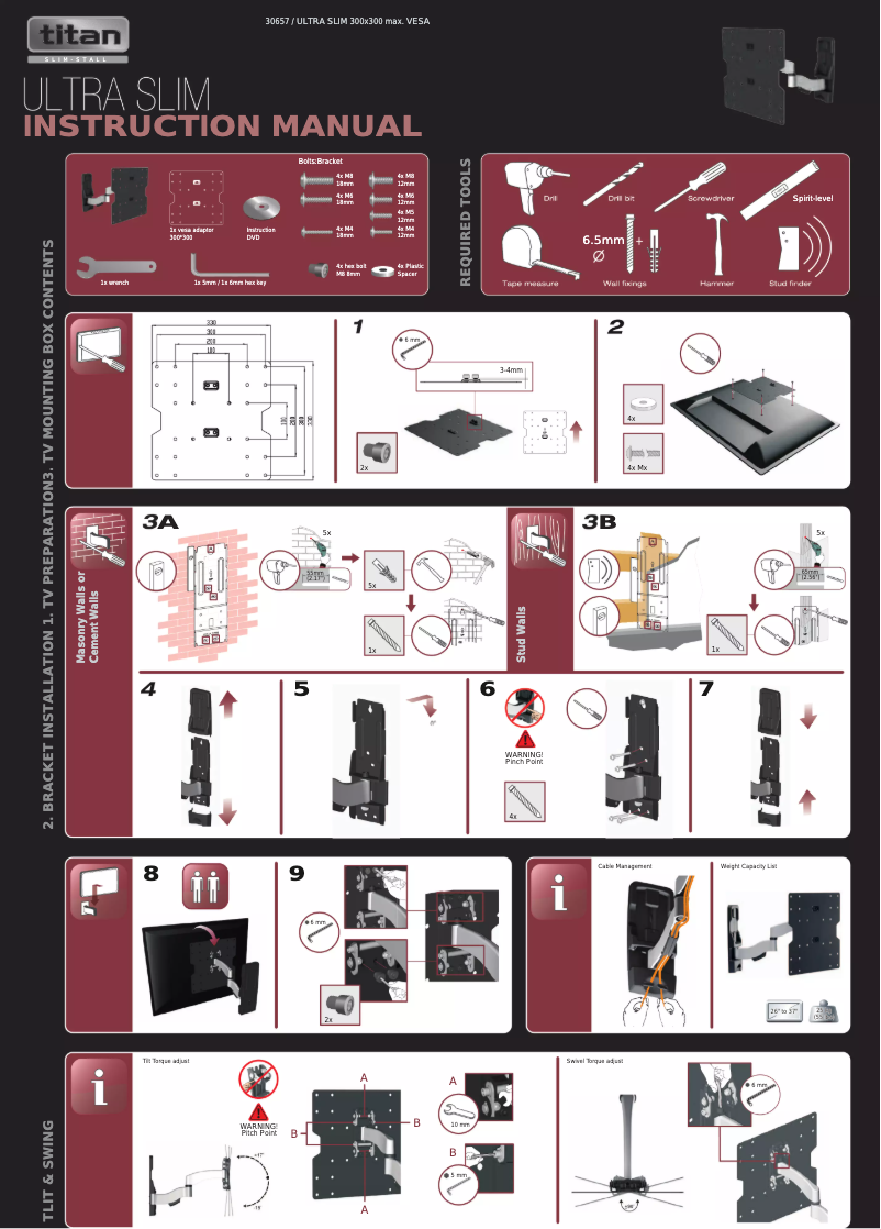Page 1 de la notice Manuel utilisateur Titan 30657