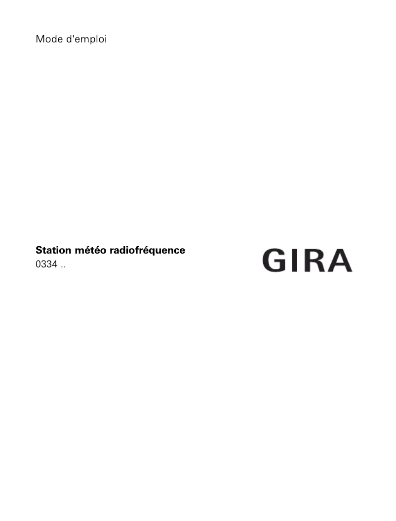 Image de la première page du manuel de l'appareil 0334