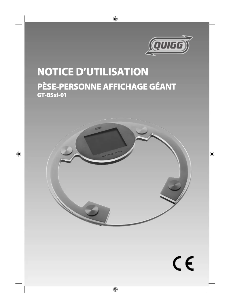 Página 1 del manual Manual de usuario Quigg GT-BSxl-01