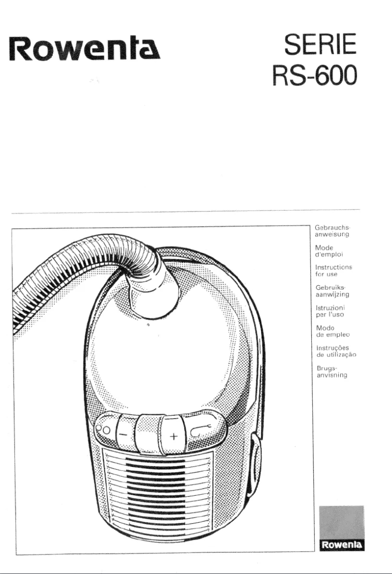 Página 1 del manual Manual de usuario Rowenta RS-600