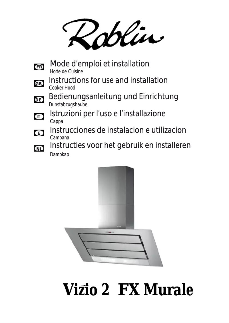 Page n°1 - Manuel utilisateur Roblin Vizio/3 FX 1100