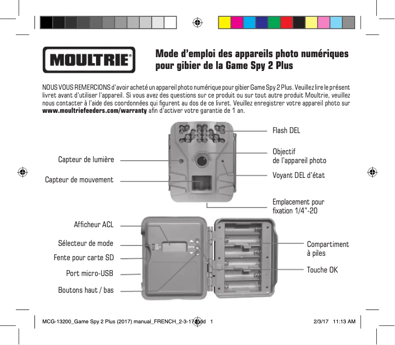 Image de la première page du manuel de l'appareil Game Spy 2 Plus