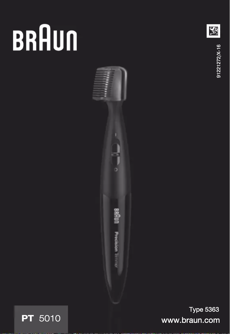 Page n°1 - Manuel utilisateur Braun PT5010