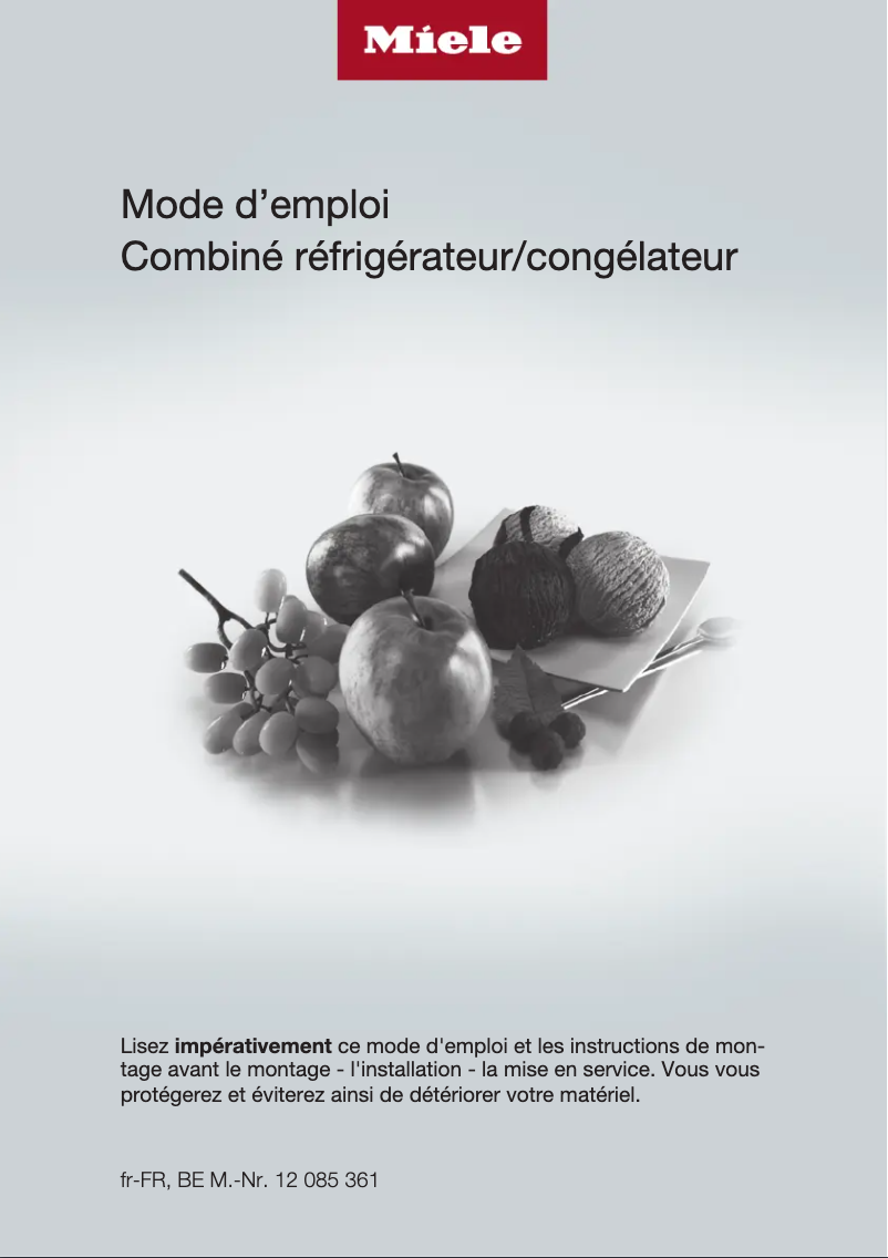 Page 1 de la notice Manuel utilisateur Miele KDN 4174 E Active