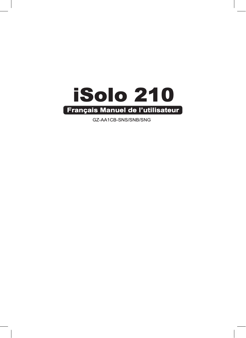 Page n°1 - Manuel utilisateur Gigabyte iSolo 210