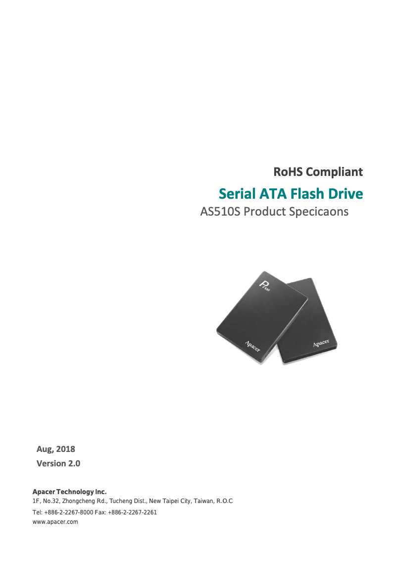 Page n°1 - Manuel utilisateur Apacer AS510S