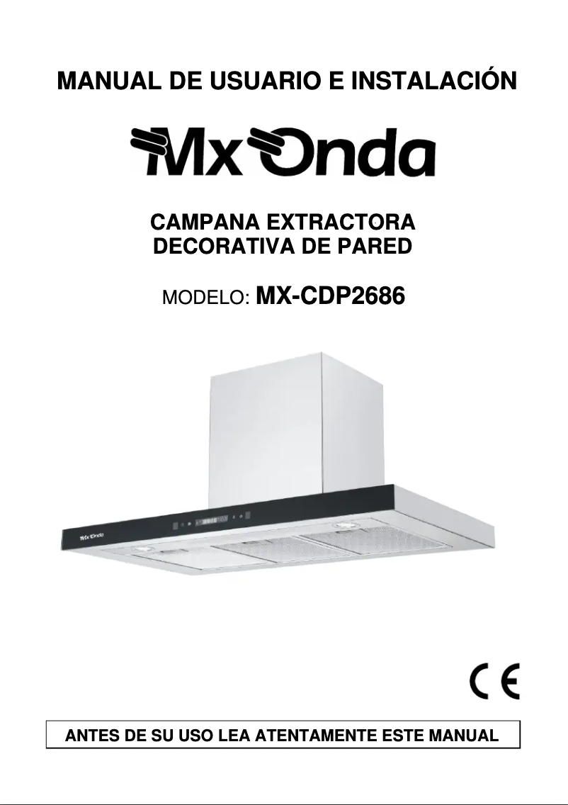 Page n°1 - Manuel utilisateur Mx Onda MX-CDP2686