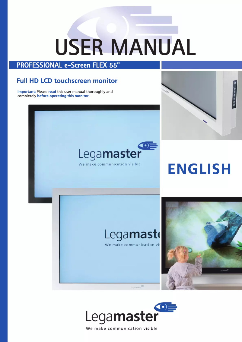Image de la première page du manuel de l'appareil E-Screen FLEX