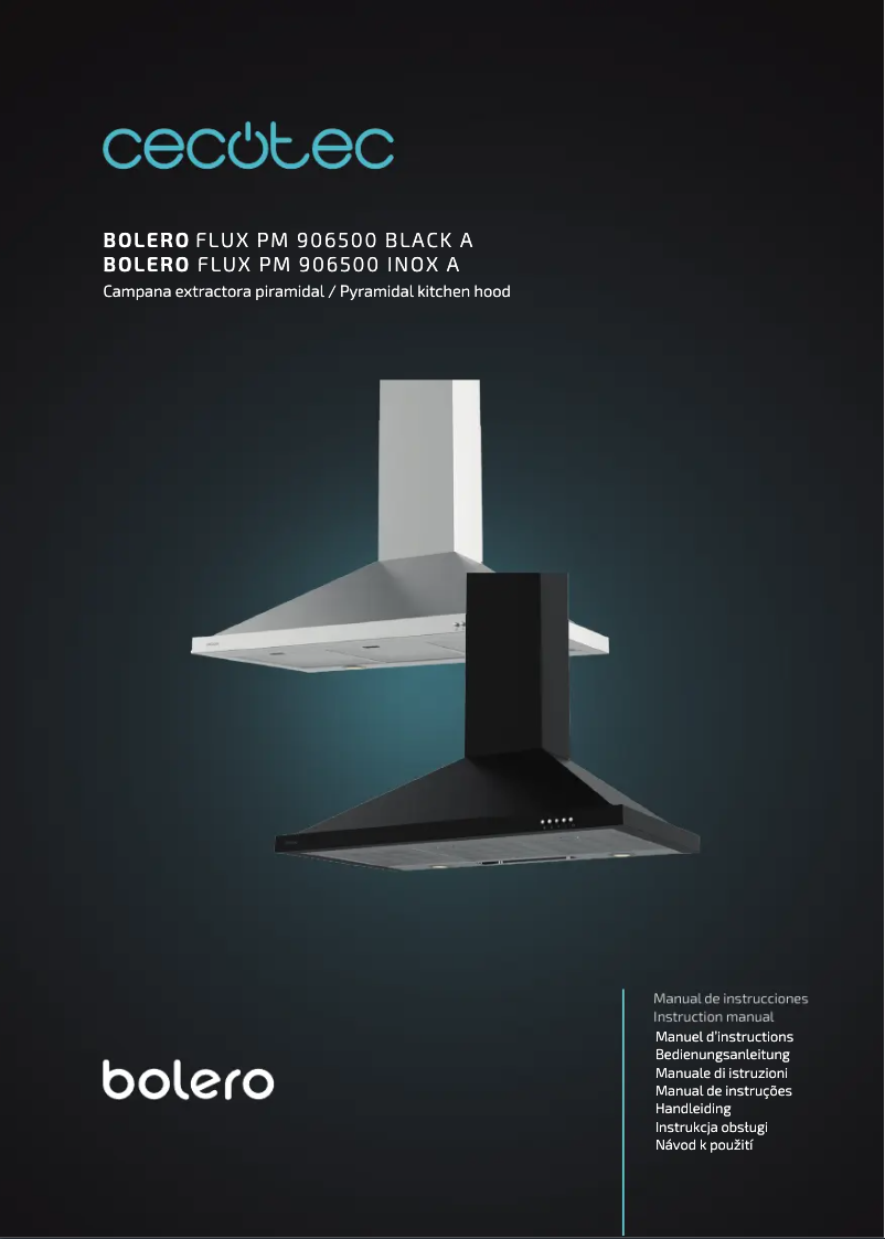 Page 1 de la notice Manuel utilisateur Cecotec Bolero Flux PM 906500