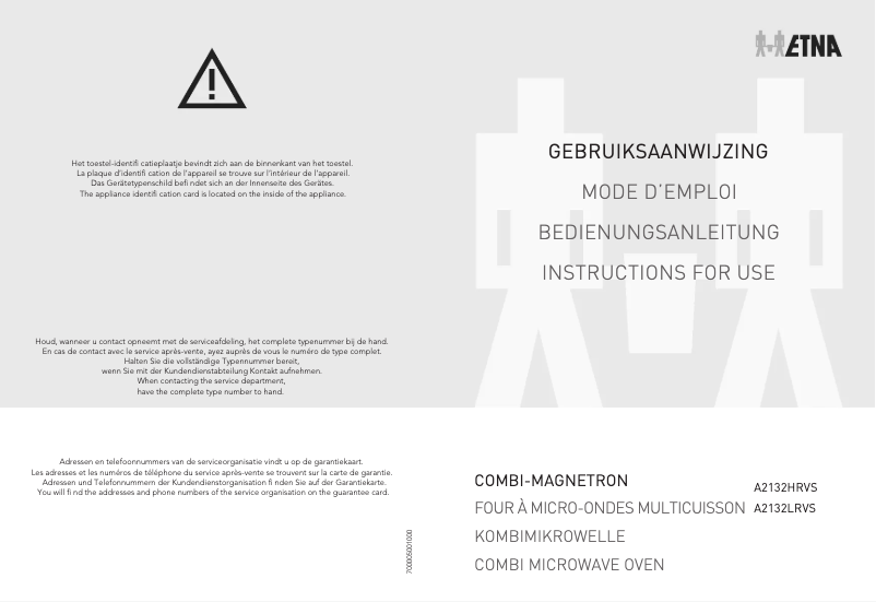 Page 1 de la notice Manuel utilisateur Etna A2132