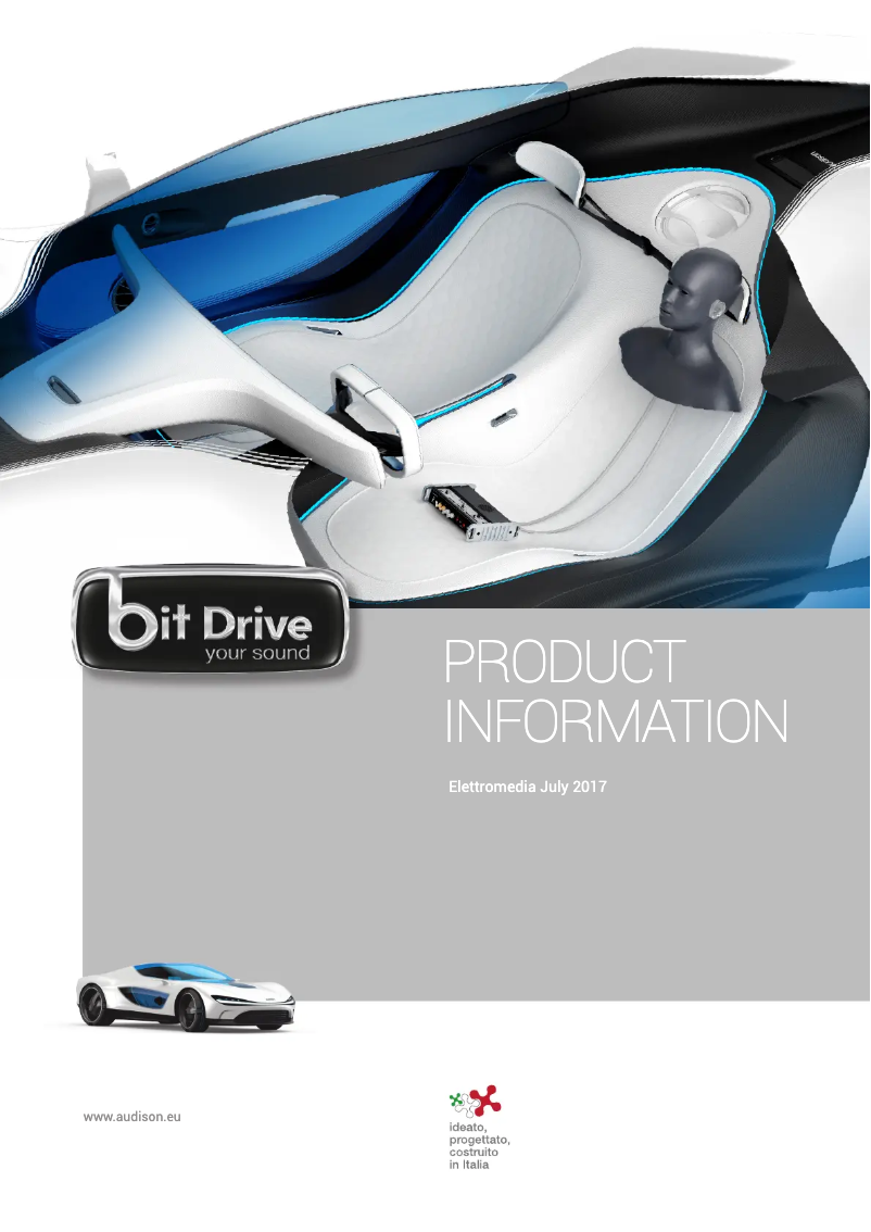 Page 1 of the manual Technical Sheet Audison APM