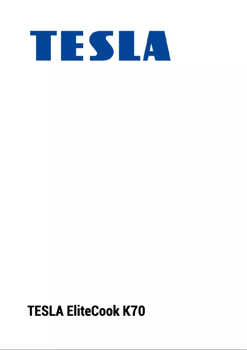 Page n°1 - Manuel utilisateur Tesla EliteCook K70