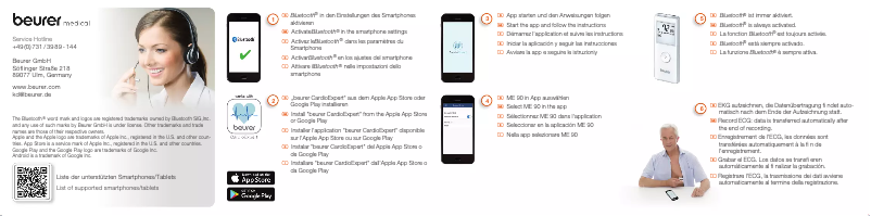 Page 1 de la notice Manuel utilisateur Beurer ME 90
