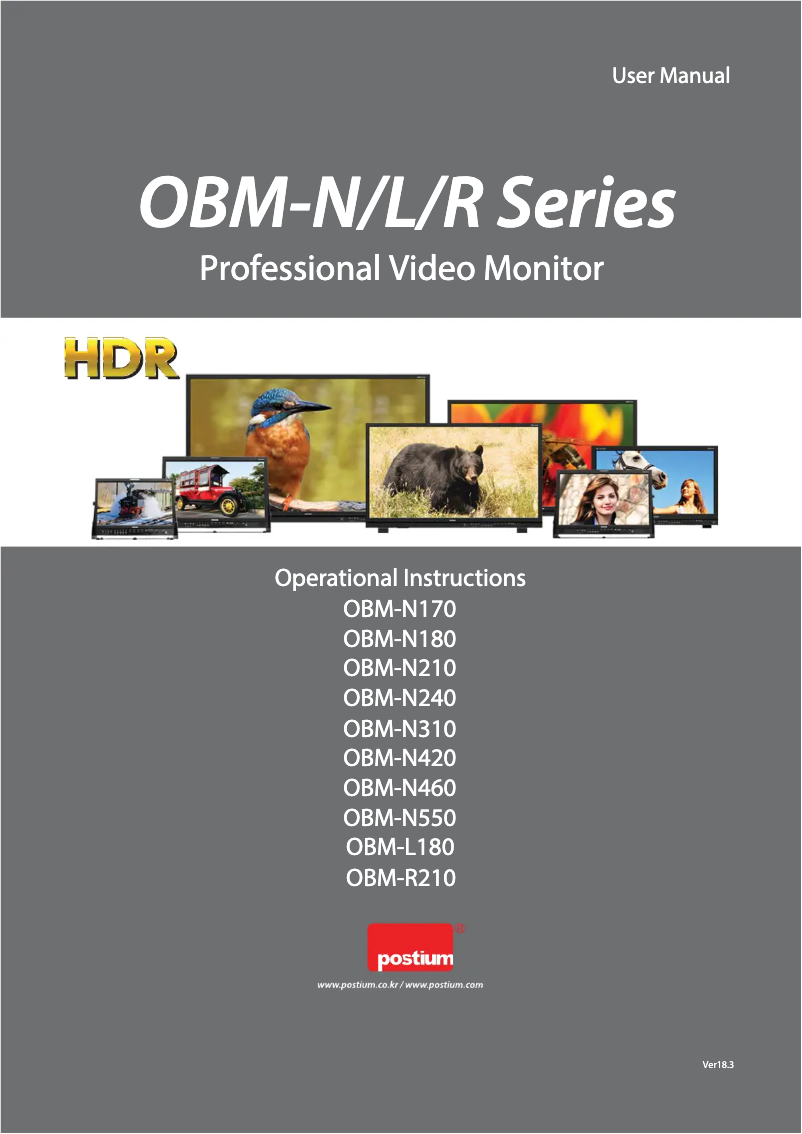 Imagen de la primera página del manual del dispositivo OBM-N180