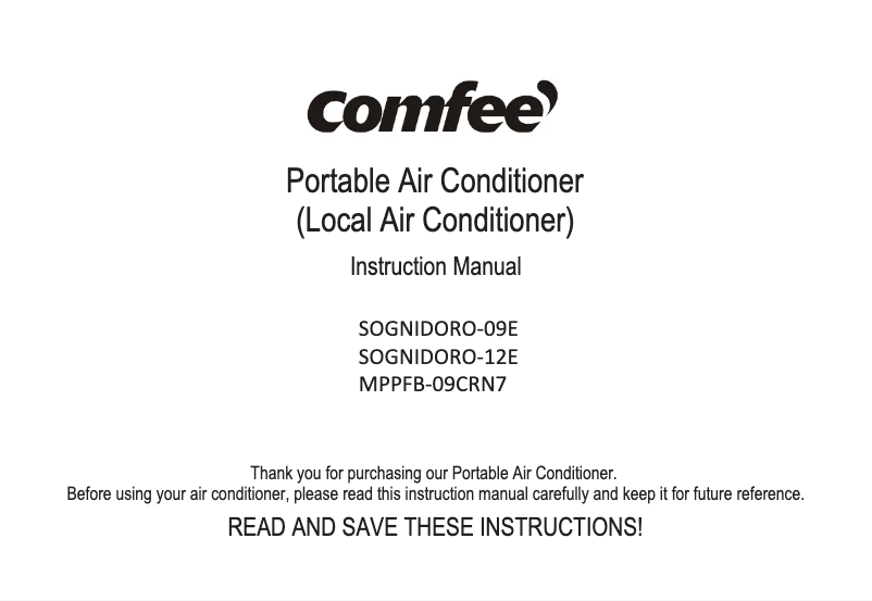 Page 1 de la notice Manuel utilisateur Midea SOGNIDORO-09E