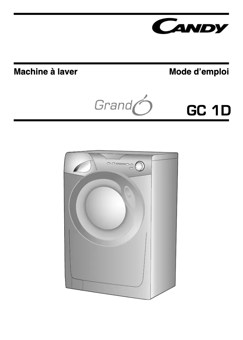 Page 1 de la notice Manuel utilisateur Candy GC 1372D/1-47