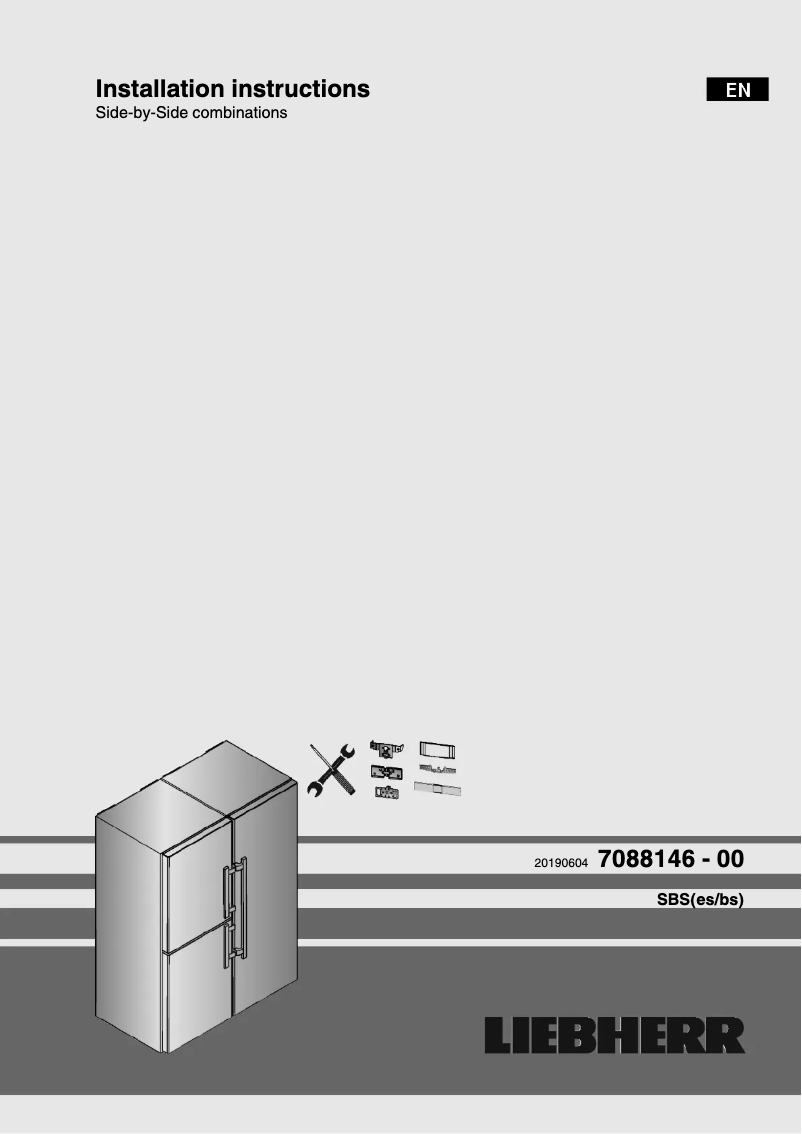 Page n°1 - Guide d'installation Liebherr SBSes 8474