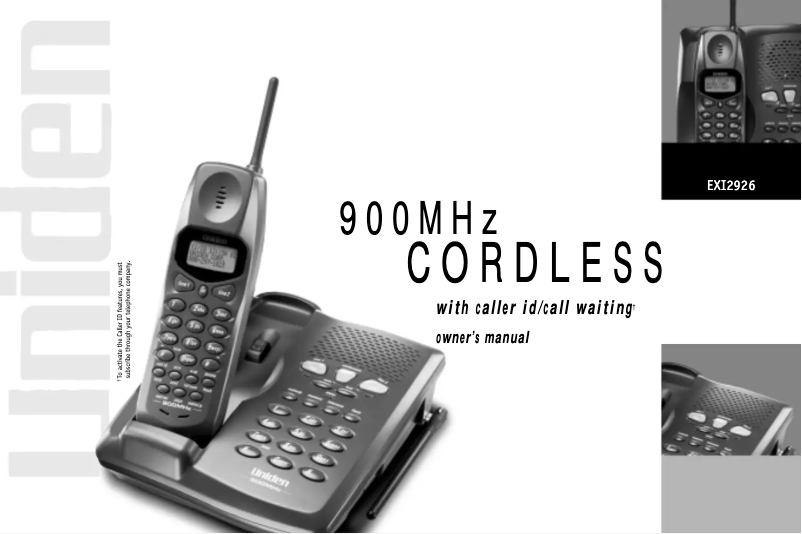 Image de la première page du manuel de l'appareil EXI 2926