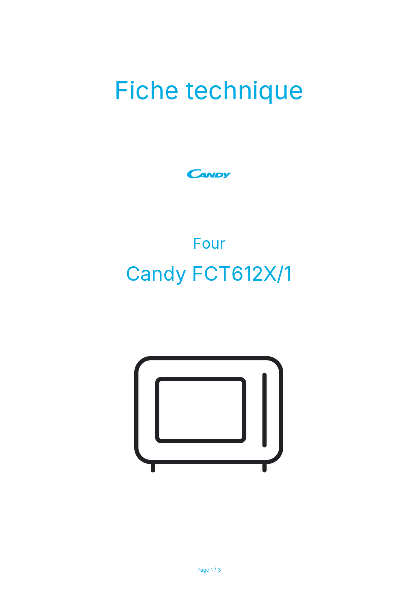 Image de la première page du manuel de l'appareil FCT612X/1