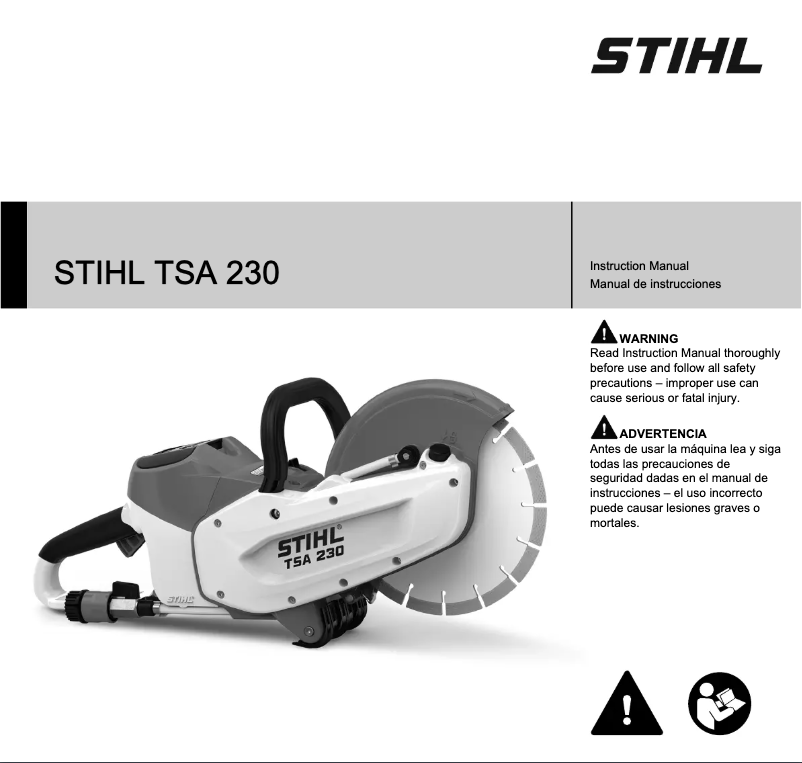 Page n°1 - Manuel utilisateur Stihl TSA 230