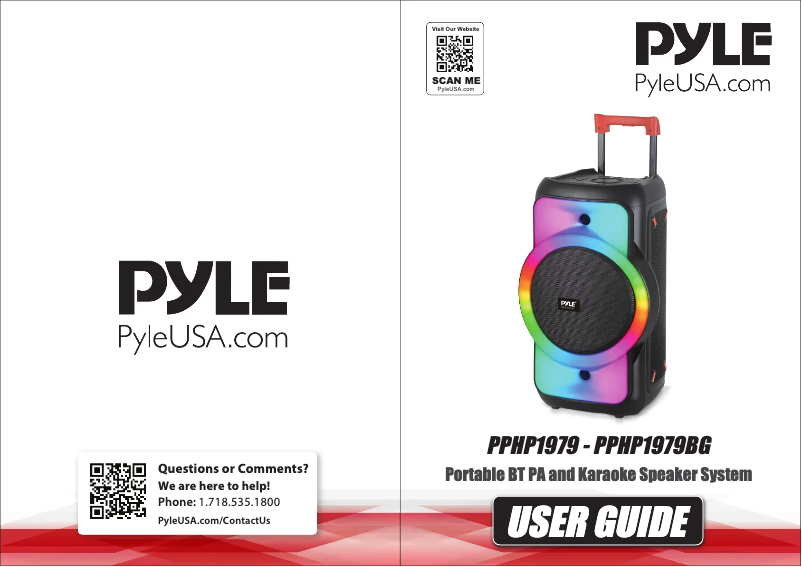 Page n°1 - Manuel utilisateur Pyle PPHP1979