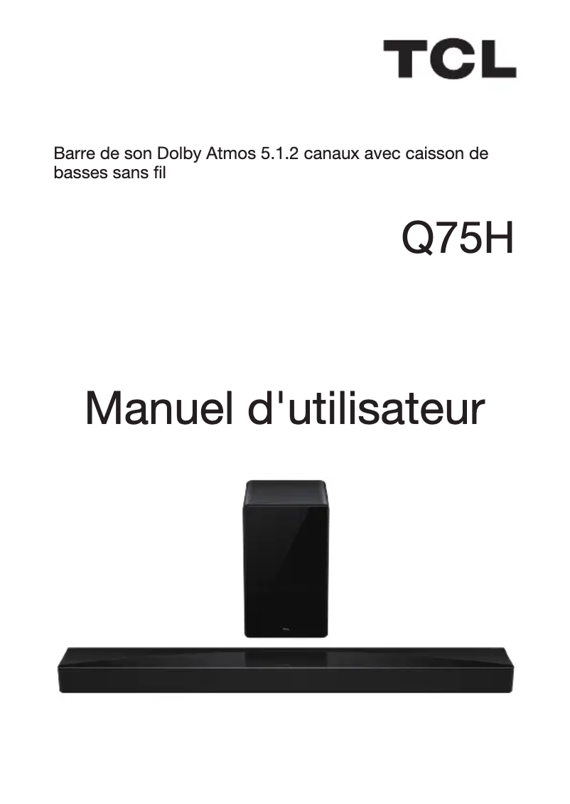 Image de la première page du manuel de l'appareil Q75H