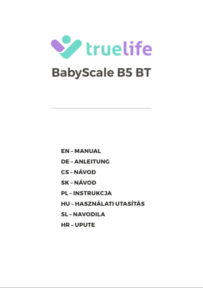Page n°1 - Manuel utilisateur TrueLife BabyScale B5 BT