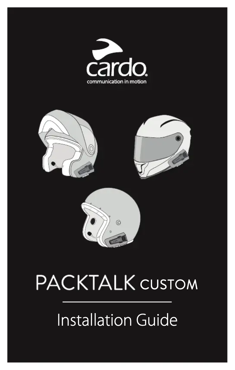 Page 1 de la notice Guide d'installation Cardo Packtalk Custom