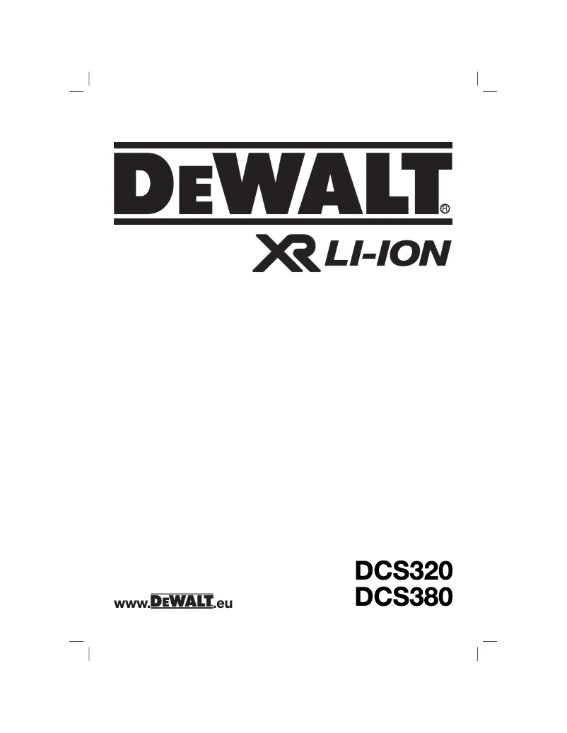 Página 1 del manual Manual de usuario DeWalt DCS320