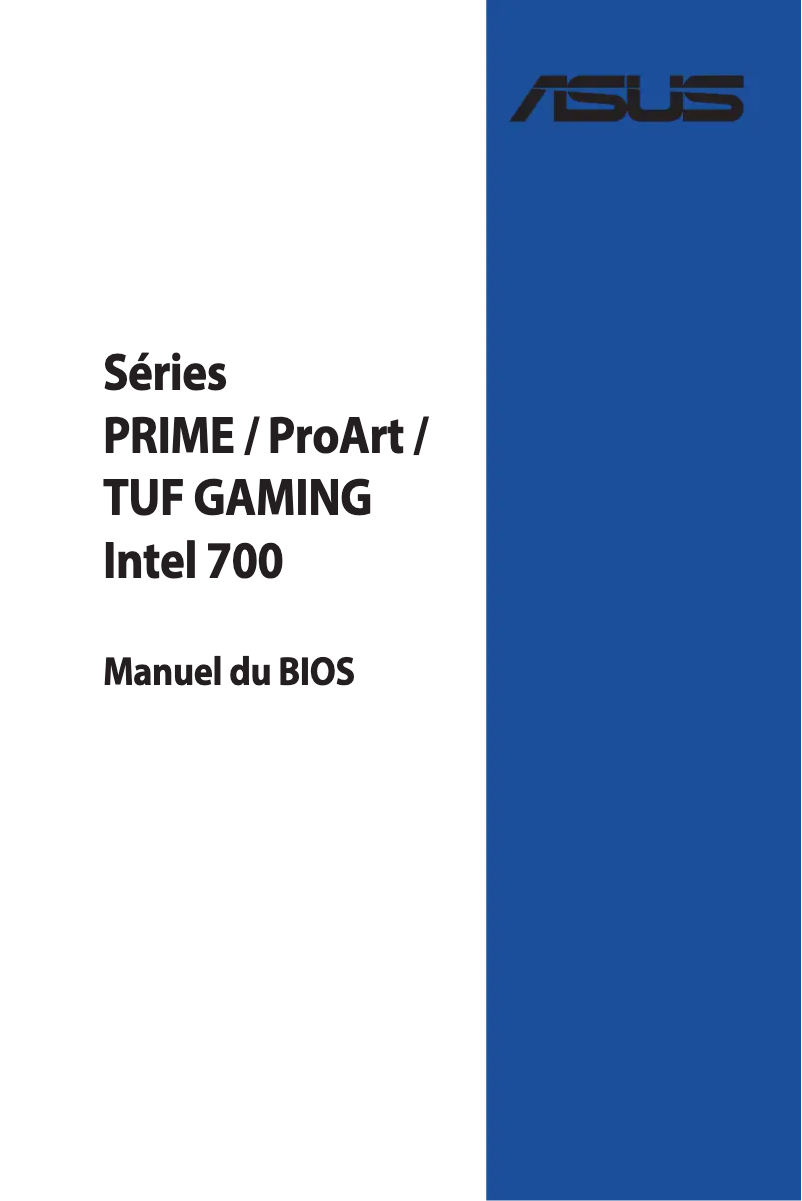 Page 1 de la notice Manuel utilisateur Asus PRIME Z790-A WIFI-CSM