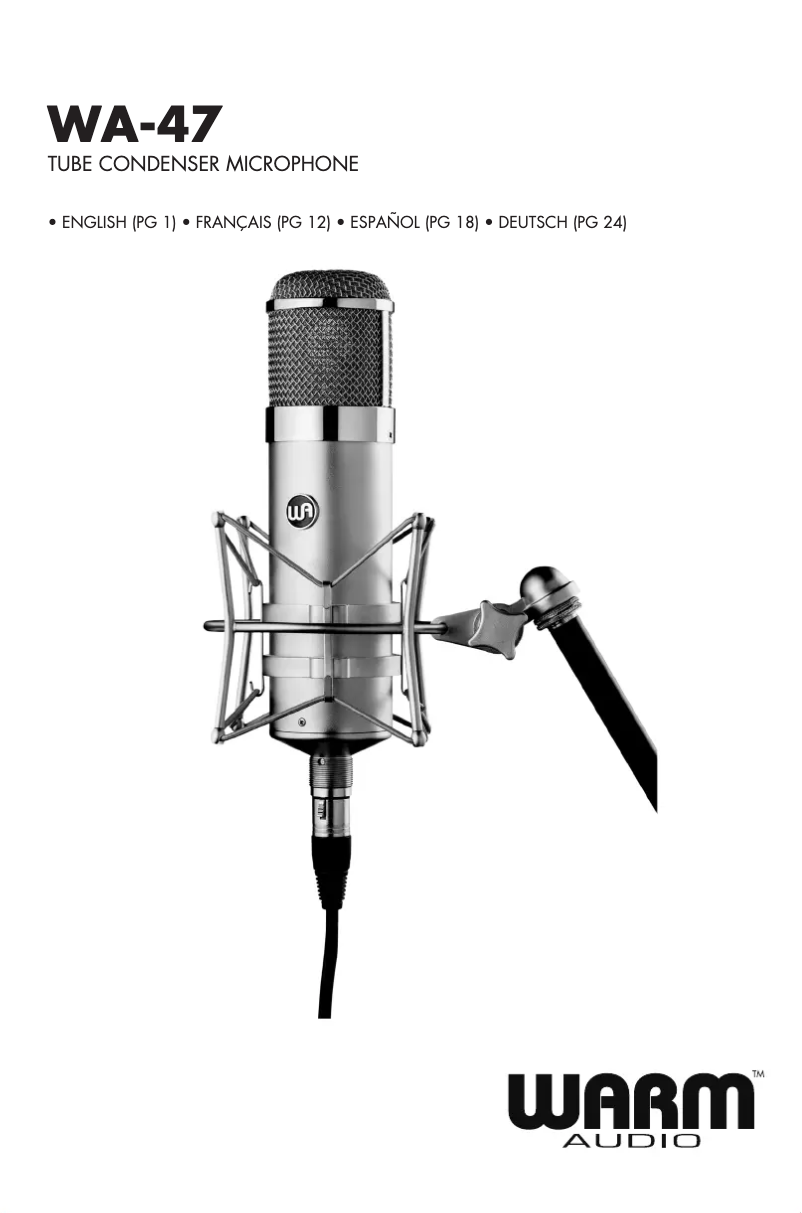 Page n°1 - Manuel utilisateur Warm Audio WA-47