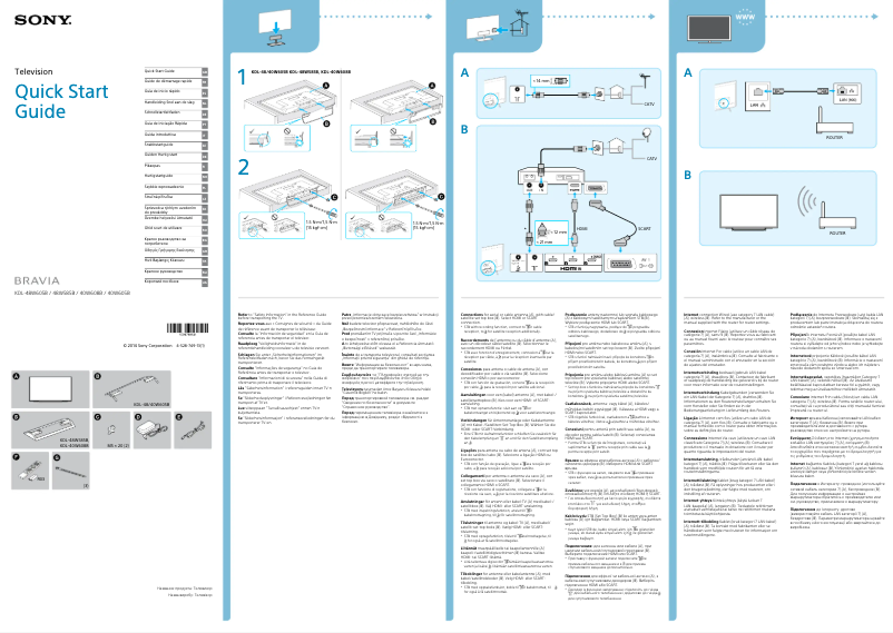 Image de la première page du manuel de l'appareil Bravia KDL-40W608B