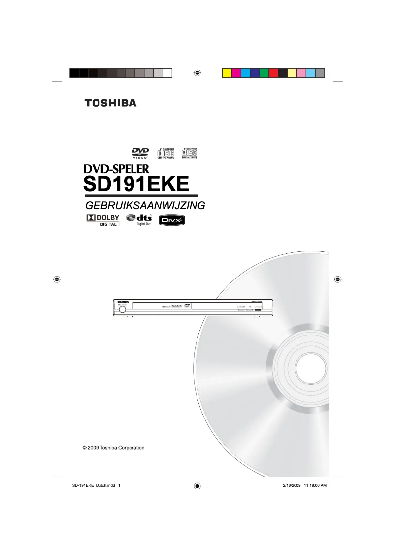 Page 1 de la notice Manuel utilisateur Toshiba SD191