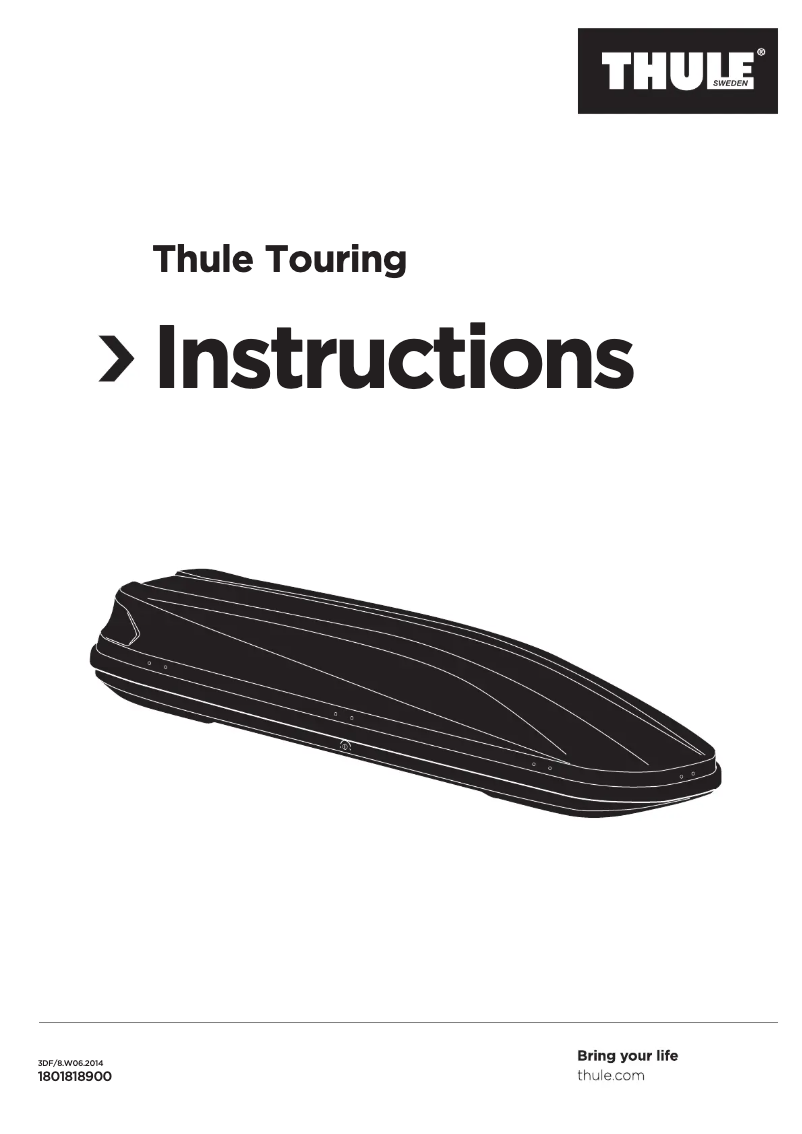 Page 1 de la notice Manuel utilisateur Thule Touring 600