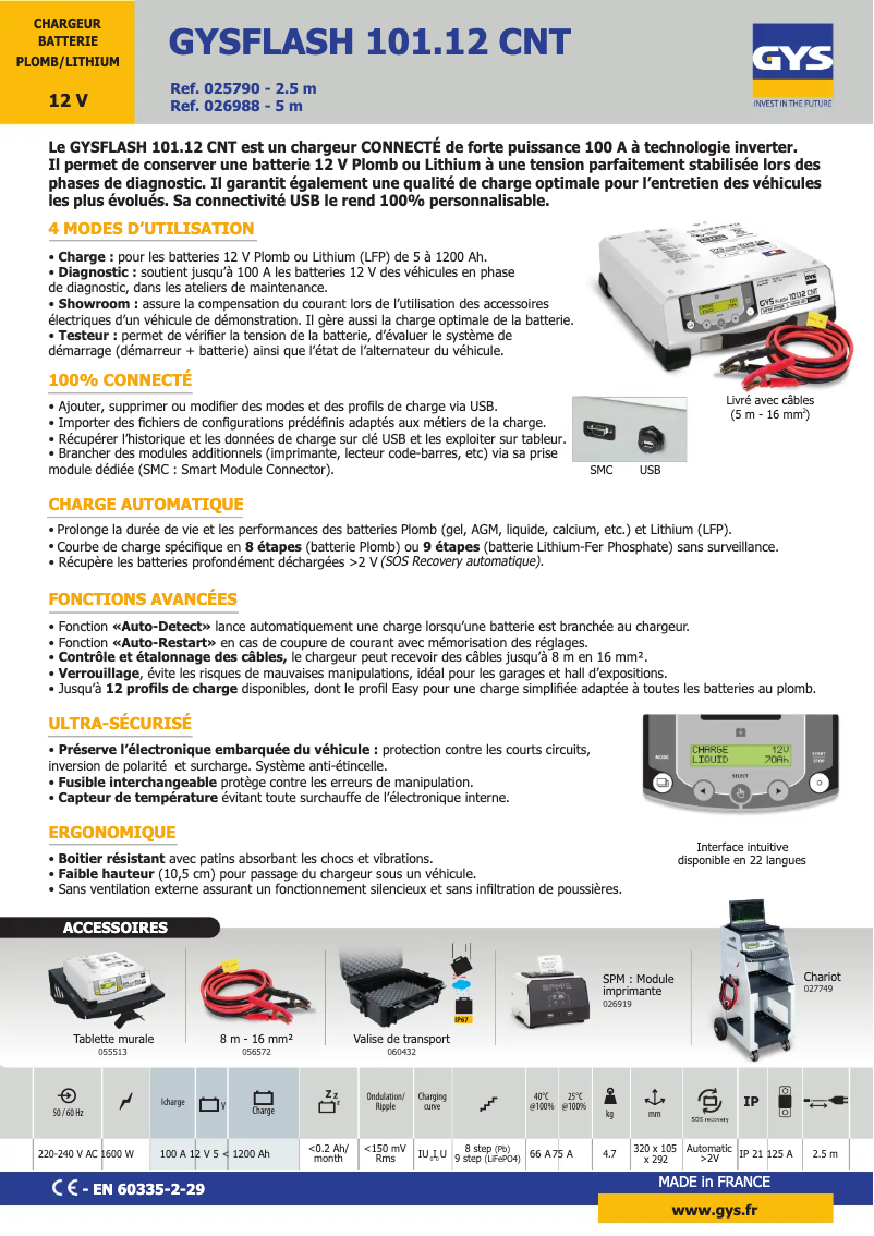 Image de la première page du manuel de l'appareil Gysflash 101.12 CNT